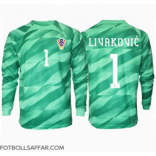 Kroatien Dominik Livakovic #1 Målvakt Bortatröja EM 2024 Långärmad